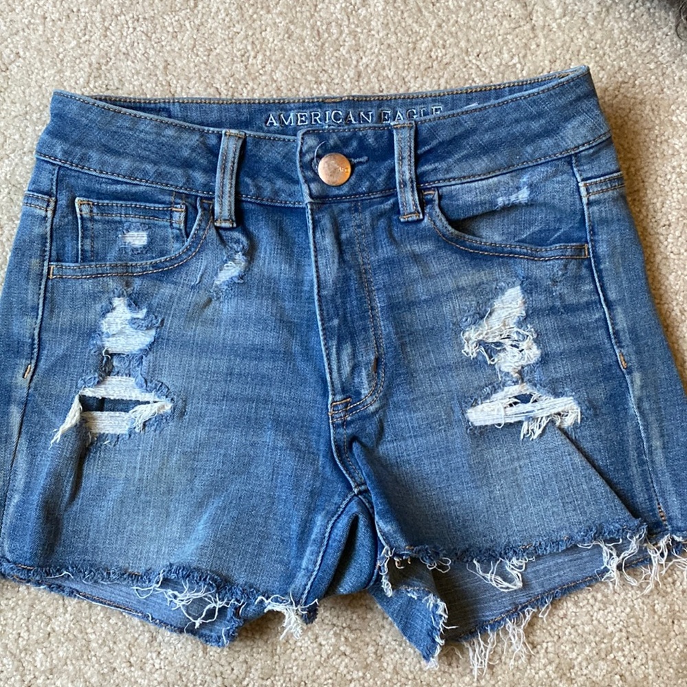 American Eagle Jean Shorts Size 4 High Rise